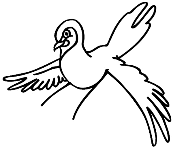 Bird coming in from flight vinyl sticker. Customize on line.     Animals Insects Fish 004-1171  